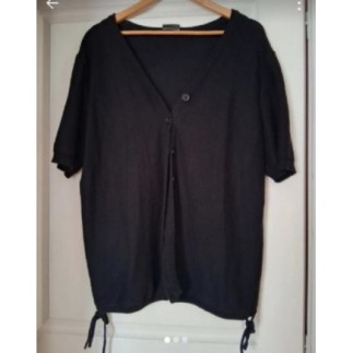 Gilet noir manches courtes T46