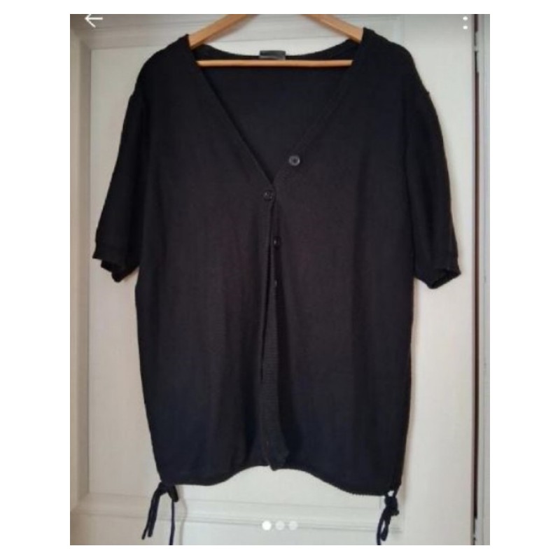 Gilet noir manches courtes T46