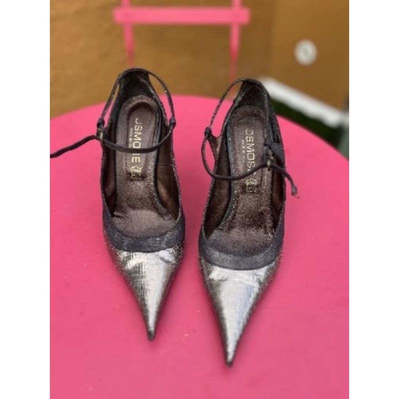 Chaussures talons hauts argentés T39