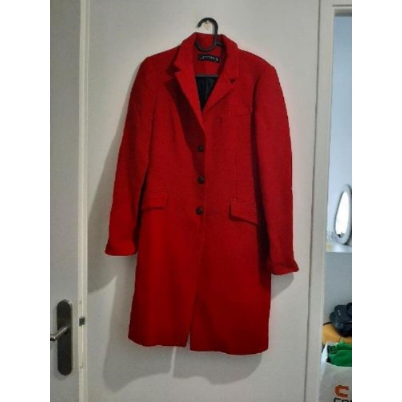 Veste longue rouge Zara TM