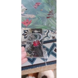 Porte clé pierre rouge 