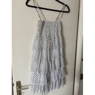 Robe à bretelles blanche à...