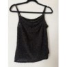 Haut bretelles noir paillettes dorées T38