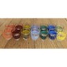 14 verres digestifs multicolores