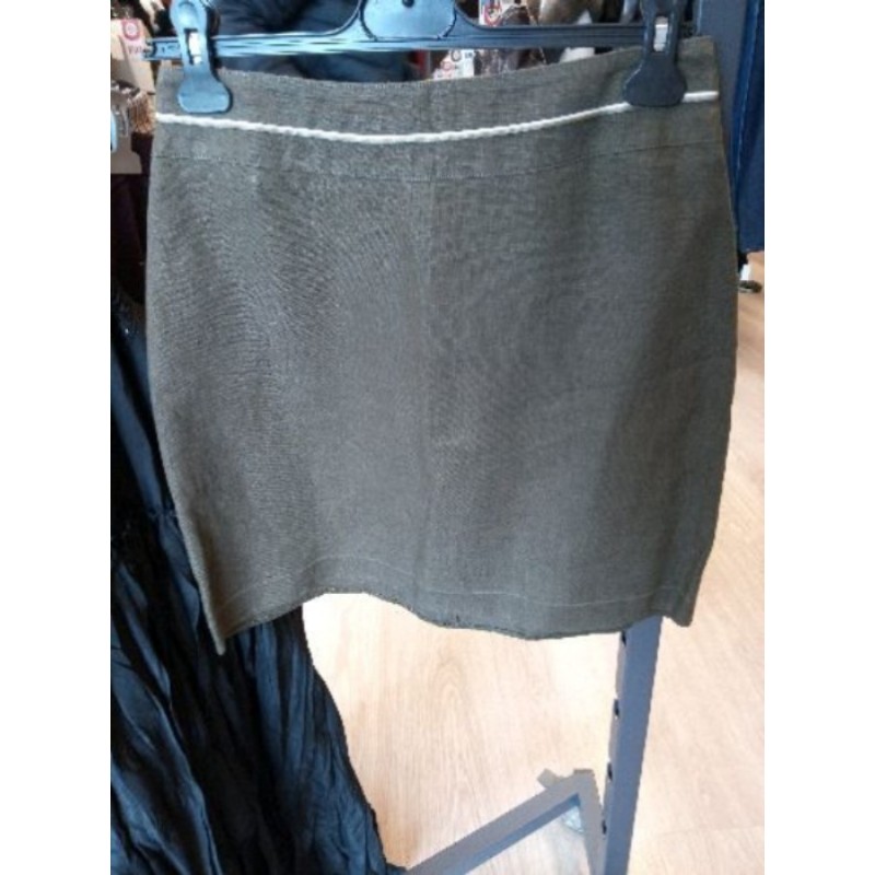 Jupe droite kaki - T. 38