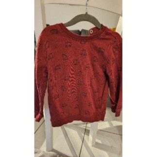 Sweat rouge ours Kiabi 36 mois