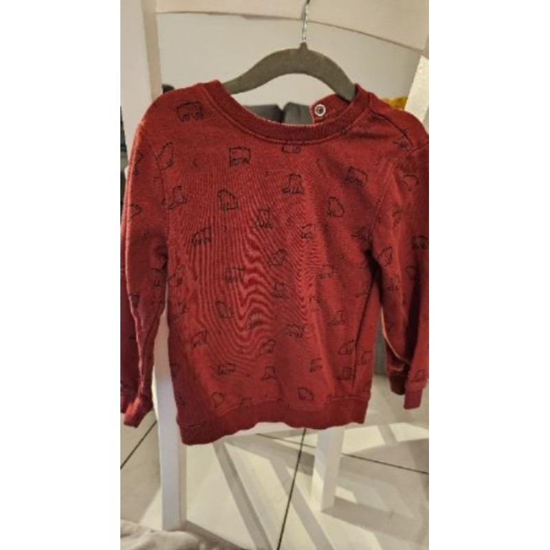 Sweat rouge ours Kiabi 36 mois