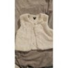 Gilet sans manches fourrure blanche 36 mois