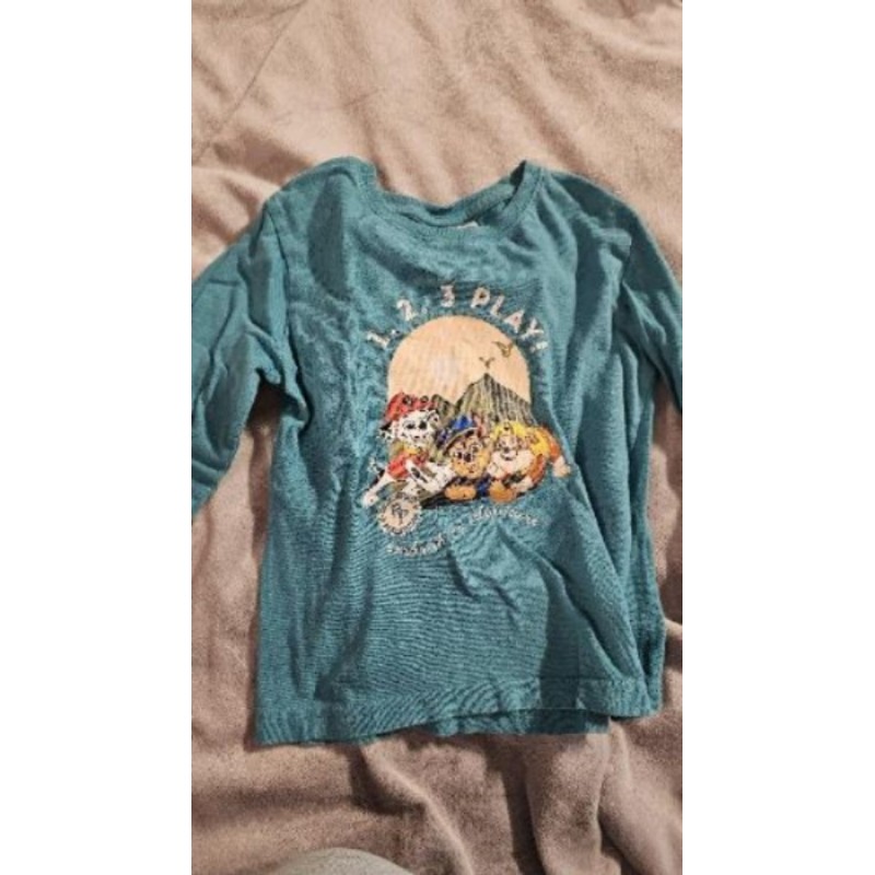 T-shirt PatPatrouille vert manches longues 4 ans