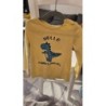 T-shirt jaune Manches longues Dinosaure 3 ans