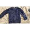 Pull poils longs bleu et violet Kiabi 3 ans