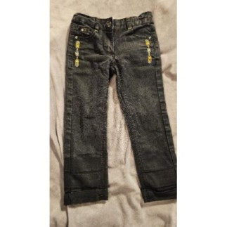 Jean noir motifs jaunes...