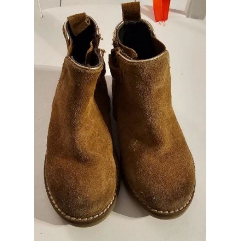 Bottines marron et dorées 23