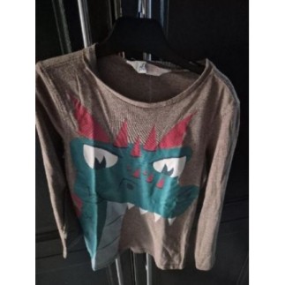 T-shirt H&M garçon 5ans, beige