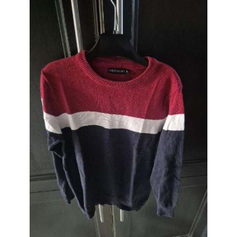 Pull In Extenso garçon 8ans bleu/rouge