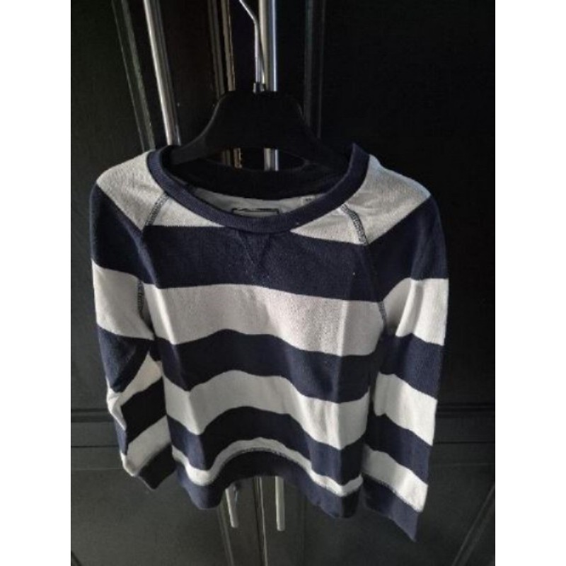 Pull C&A garçon 8ans bleu/blanc