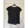 Top pois noir et blanc taille 42