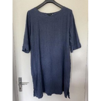 Robe lin bleu marine taille 3