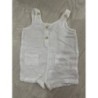 Salopette en lin, marque tex, taille six mois blanc