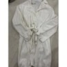 Robe pull Zara, blanche, taille M avec bouton et ceinture