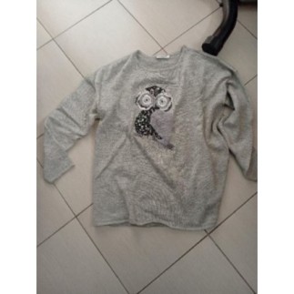 Pull gris hibou taille L