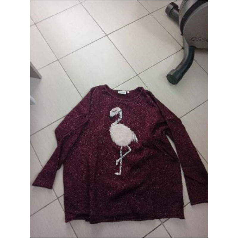 Pull flamand rose L