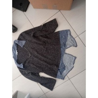 Pull gris et jean  taille L