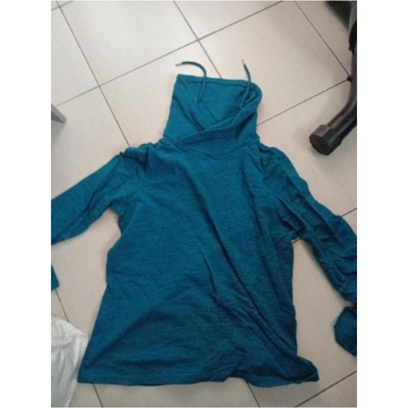 Pull bleu turquoise taille L 