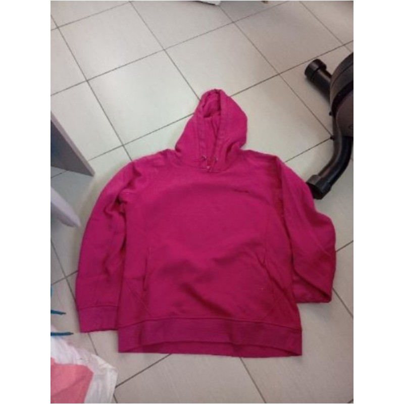 Pull rose à capuche taille l