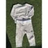 Ensemble M&S rayer blanc et beige, 9-12 mois 