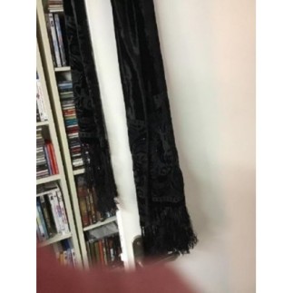 Étole noir velour et strass