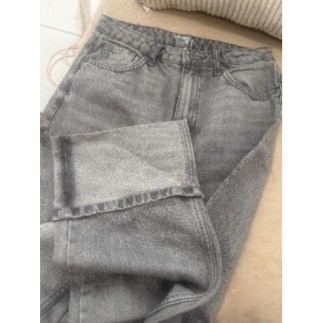 Jeune, femme, gris, taille...