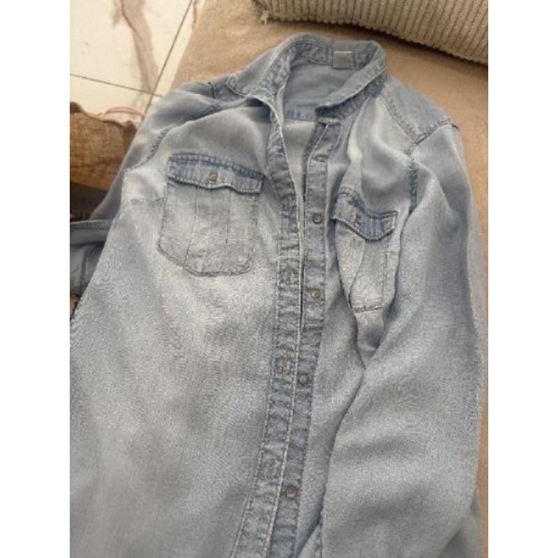 Chemise en jeans femme, longue, taille 34