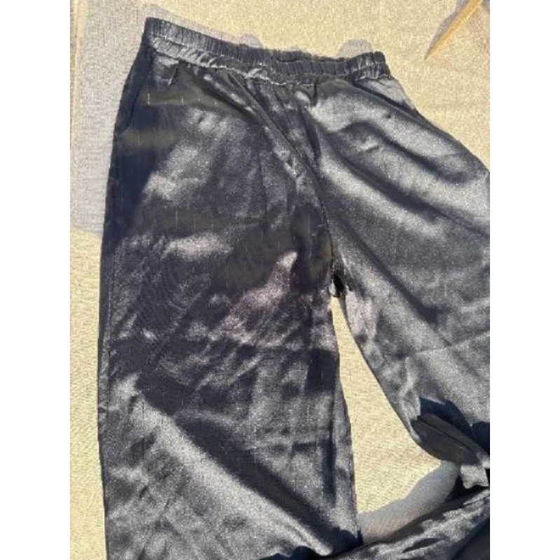 Pantalon satiné noir et argent ML