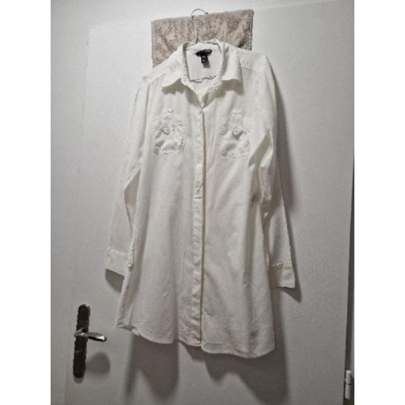 Chemisier long blanc H&M Taille S 