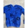 Sweat shirt bleu Catimini 8 ans avec motifs noirs 