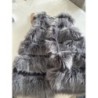 Gilet sans manche gris fourrure taille L 