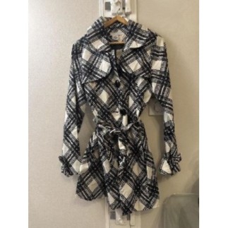 Trench blanc et noir T38