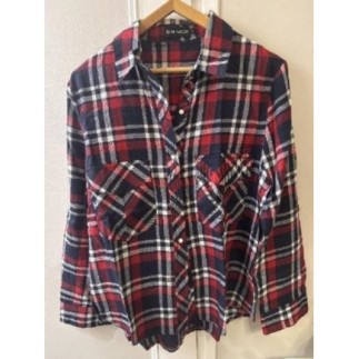 Chemise carreau bleu/rouge