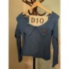 Pull bleu, neuf, avec broche TM
