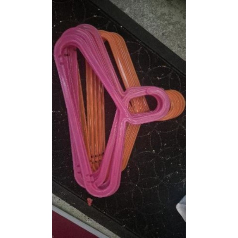 Lot 12 cintres roses et oranges