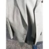 Costume veste + pantalon homme taille 50/40 beige beige rayures bleues