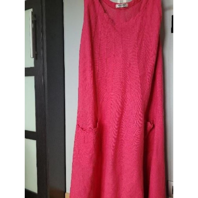 Robe sans manche LIN fushia taille M