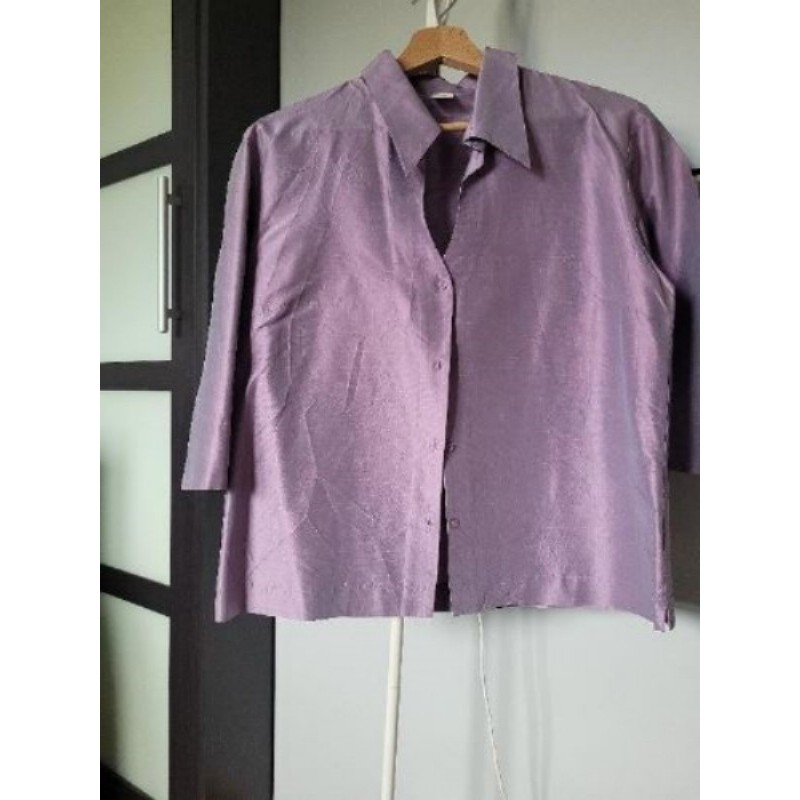 Chemise en 100% soie mauve taille 42
