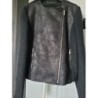 Veste courte Zara  daim / laine poches taille S/M