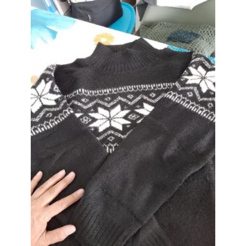 Robe noire femme en polyester imprimé étoile des neiges neuf