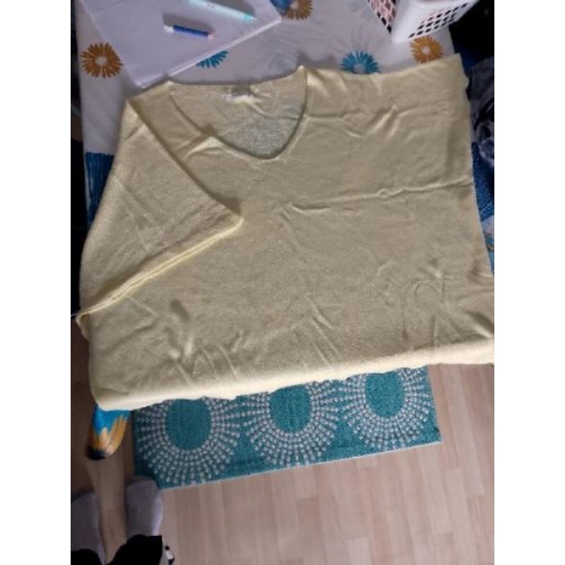 Pull femme jaune taille unique