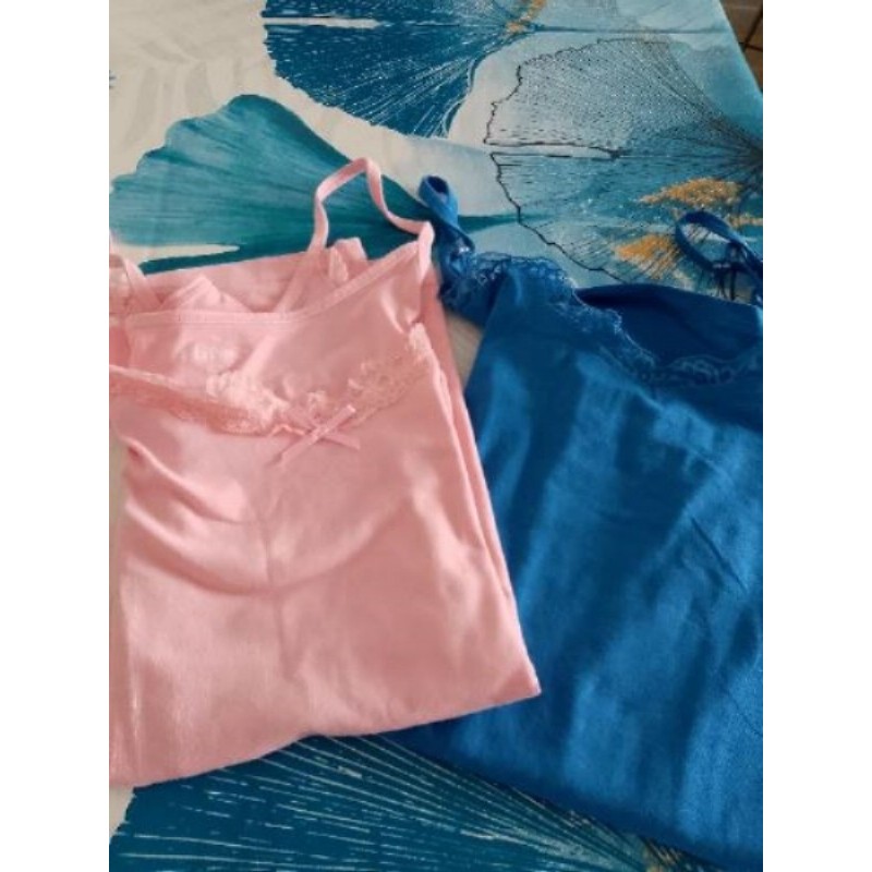 Lot de maillot à bretelles rose et bleu Marc Lee Cooper 2XL
