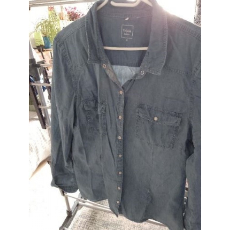 Chemise en jean femme bouton à pression neuf