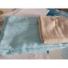 Lot de 2 foulards bleu et beige brillant